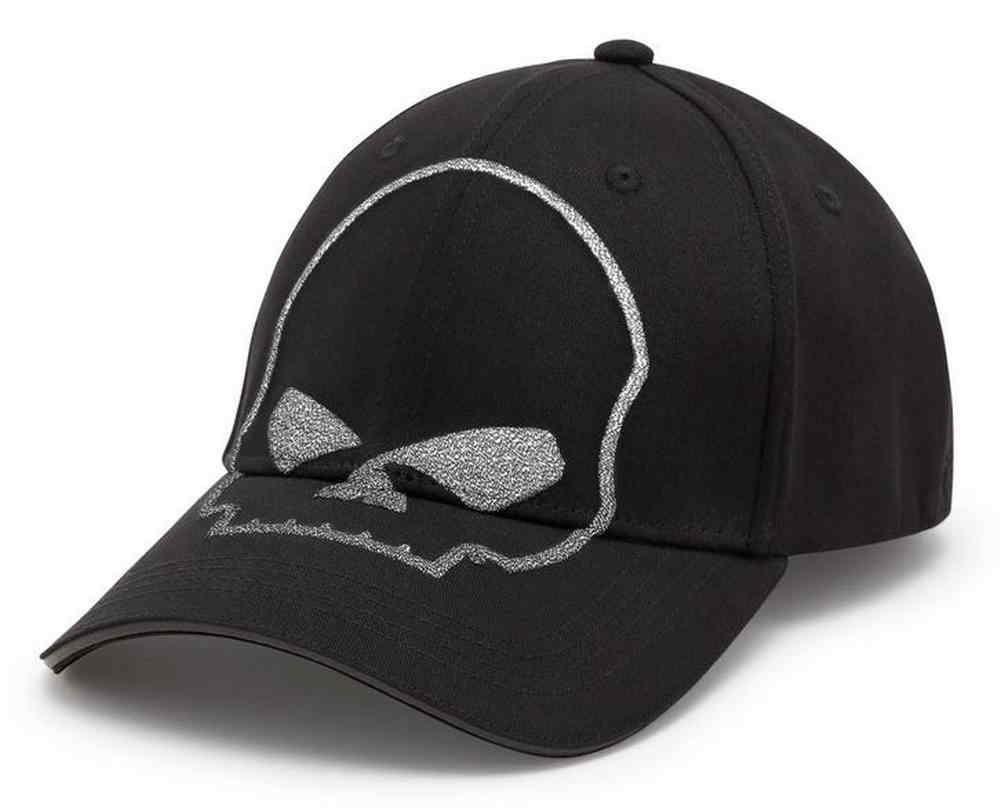 Harley-Davidson Men's Willie G Skull Reflective Baseball Hat, Black 97683-25VM - Wisconsin Harley-Davidson
