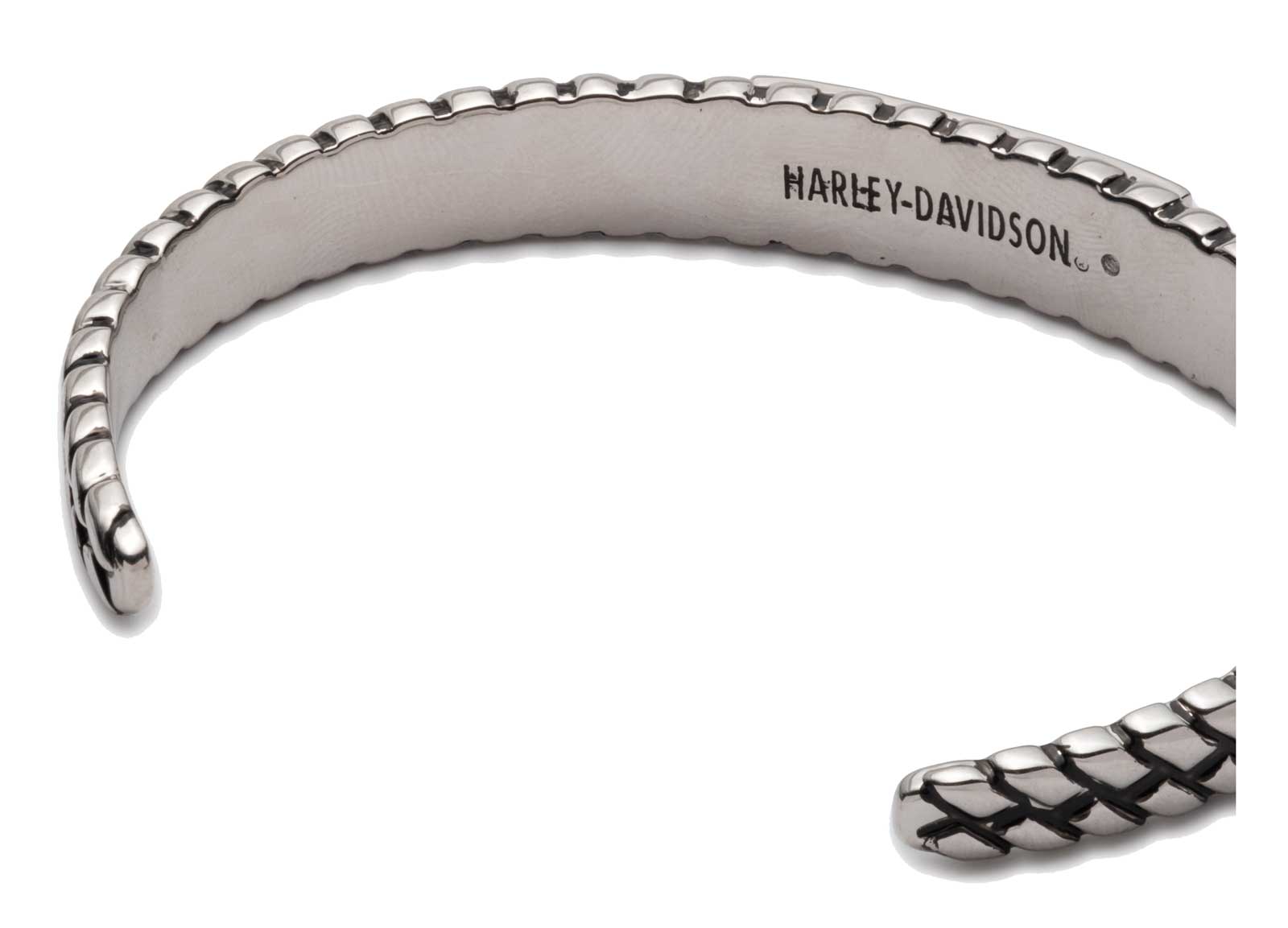 Harley-Davidson Free Shipping - Harley-Davidson Women's H-D Script Logo Braided Flexible Cuff Bracelet, Silver - Free Shipping on many products plus Orders Over $99