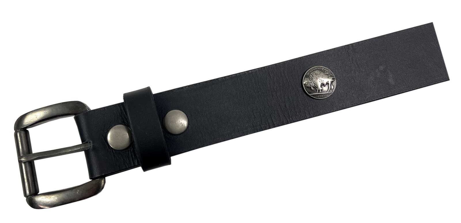 Harley-Davidson Free Shipping - Derringer Men's Buffalo Nickel Snaps Premium Full-Grain Leather Belt, Black - Free Shipping on many products plus Orders Over $99