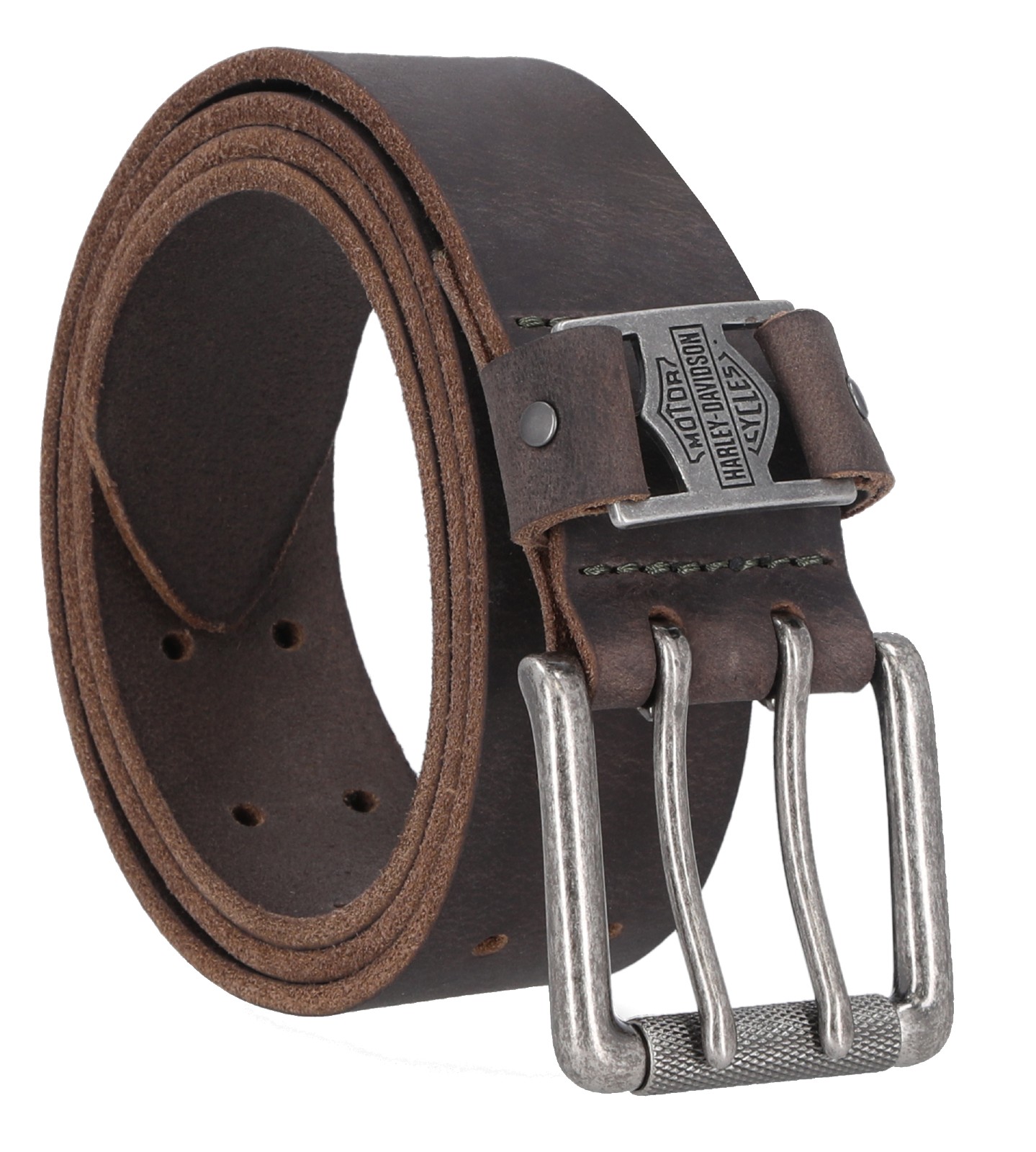 メ*7様 Harley-Davidson ベルト　バックル 2点 Harley-Davidson® Men's Metal Keeper B&S Double Prong Leather Belt