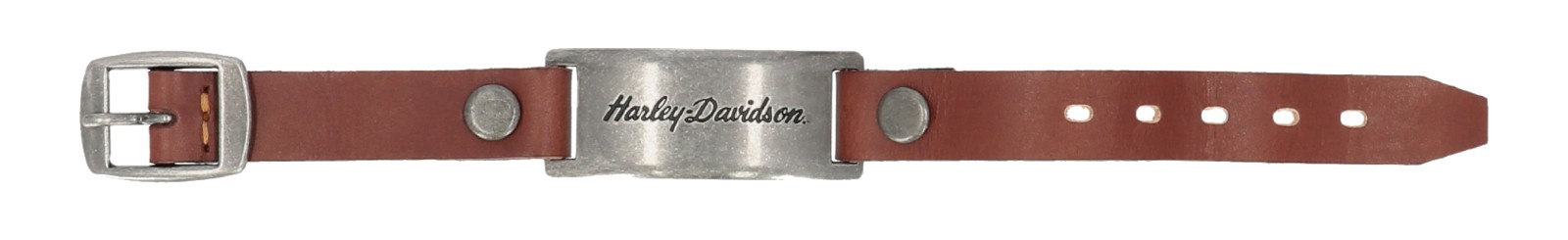 Harley-Davidson Free Shipping - Harley-Davidson Unisex H-D Script Brown Leather Metal Plaque Leather Cuff - Free Shipping on many products plus Orders Over $99