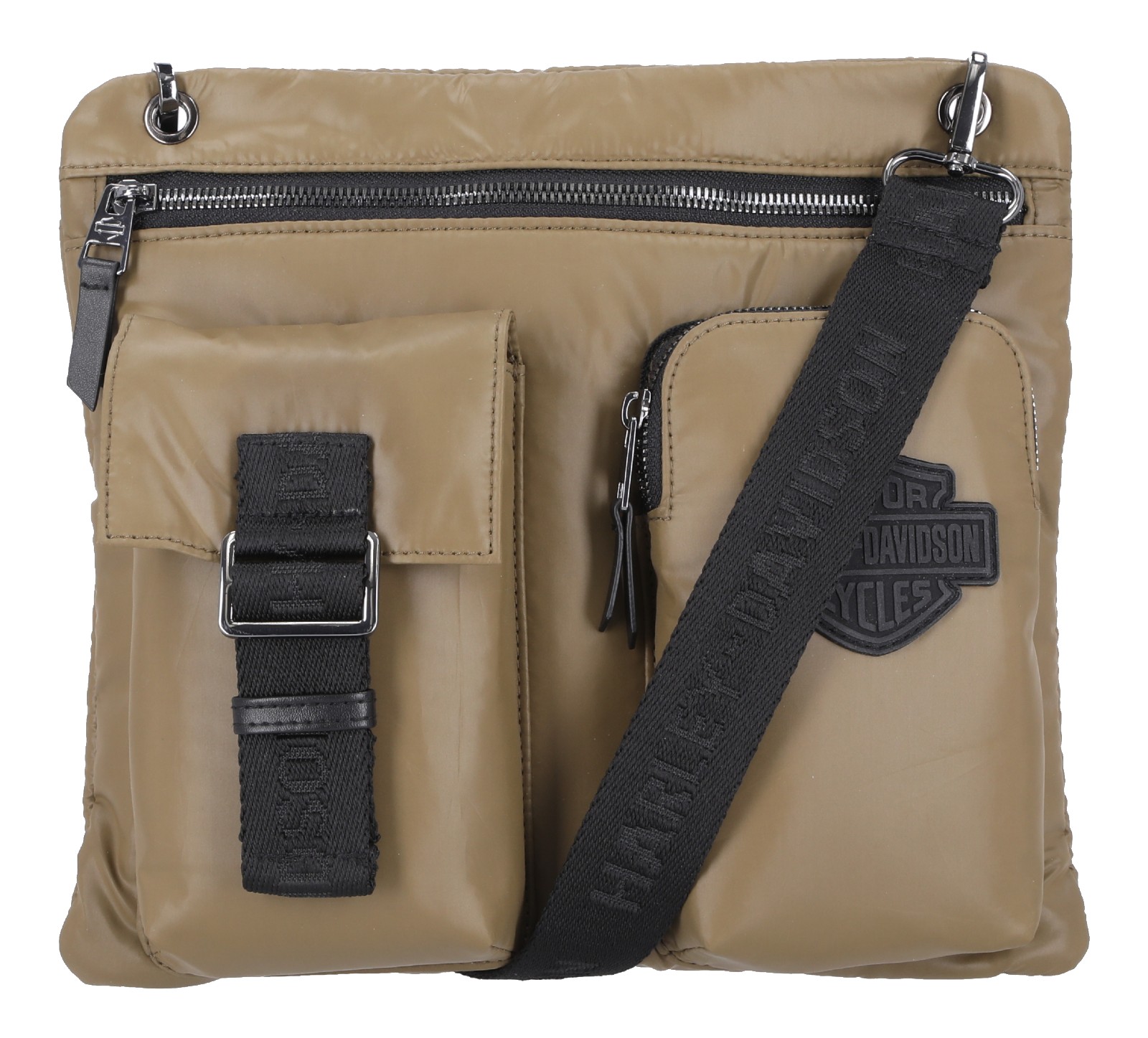 Harley-Davidson Women's Multi-Purpose Nylon Crossbody Utility Bag, Green - No Hassle Returns at Wisconsin Harley