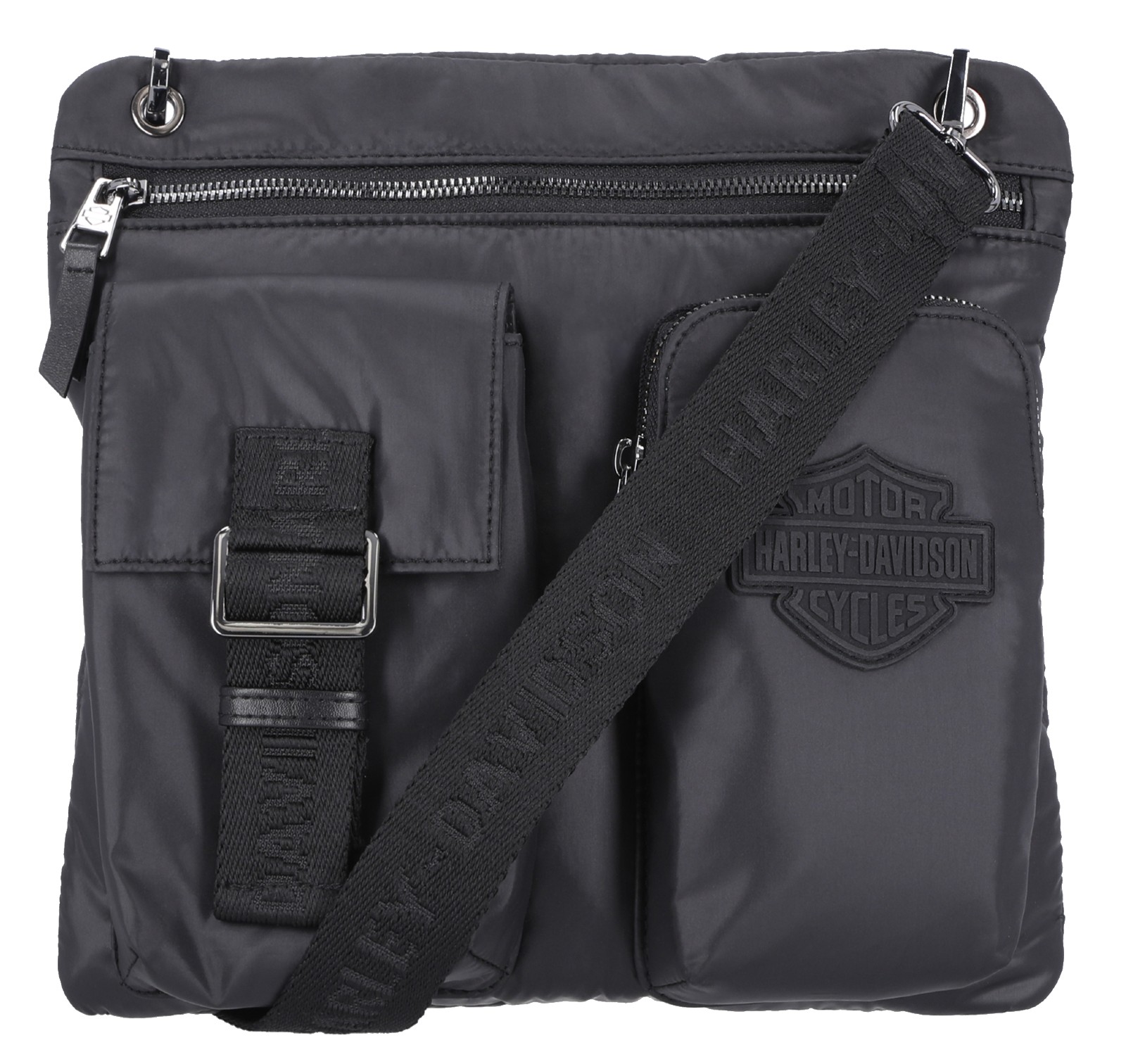 Harley-Davidson Women's Multi-Purpose Nylon Crossbody Utility Bag, Black - No Hassle Returns at Wisconsin Harley