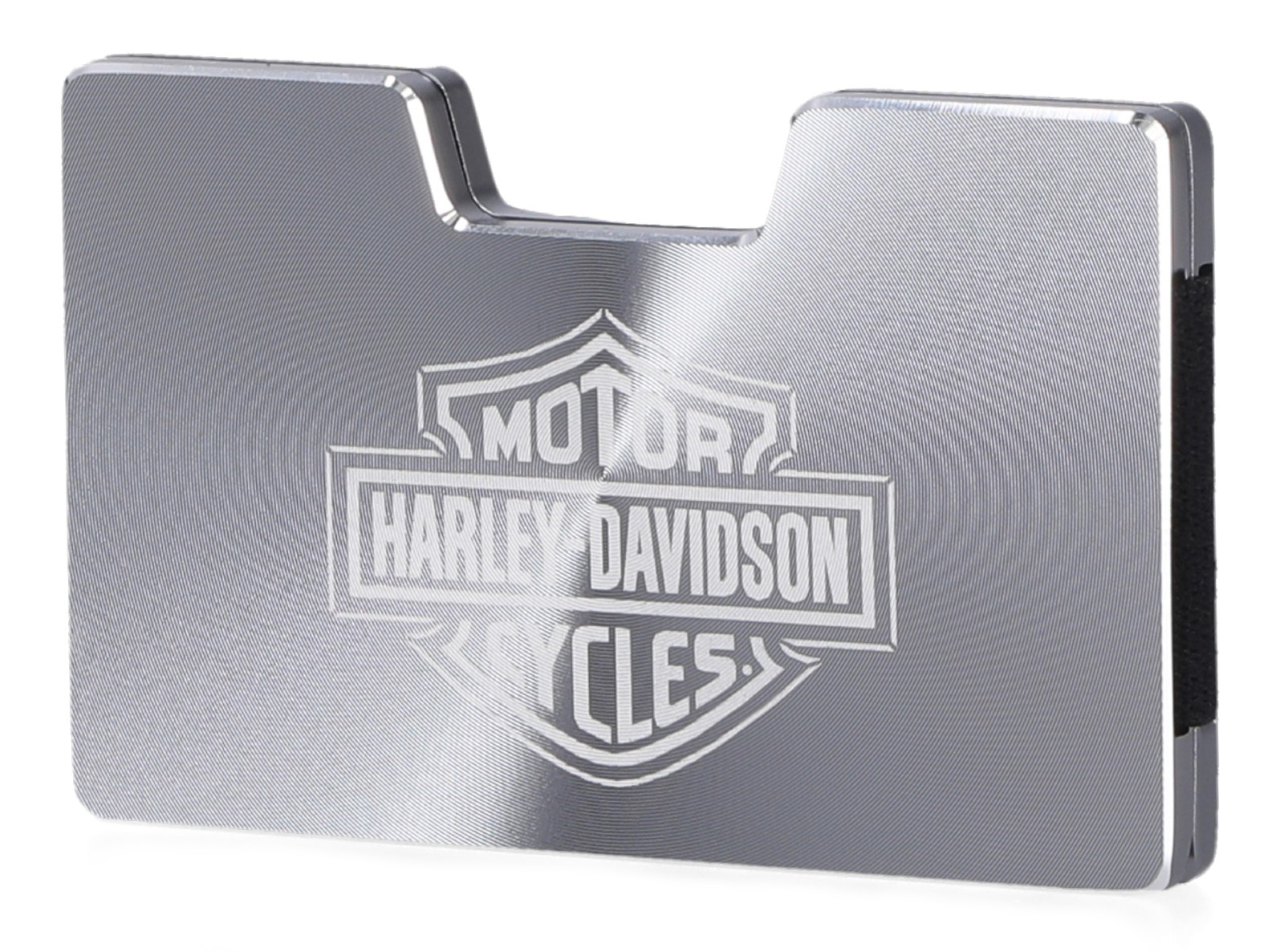 Harley-Davidson Men's Minimalist Aluminum Wallet, Detachable Money Clip - Silver - Wisconsin Harley-Davidson