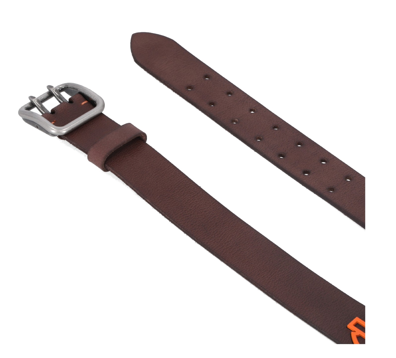 Harley-Davidson Men's Enamel Plaque Bar & Shield Logo Leather Belt - Brown - Largest Selection of Harley-Davidson Products