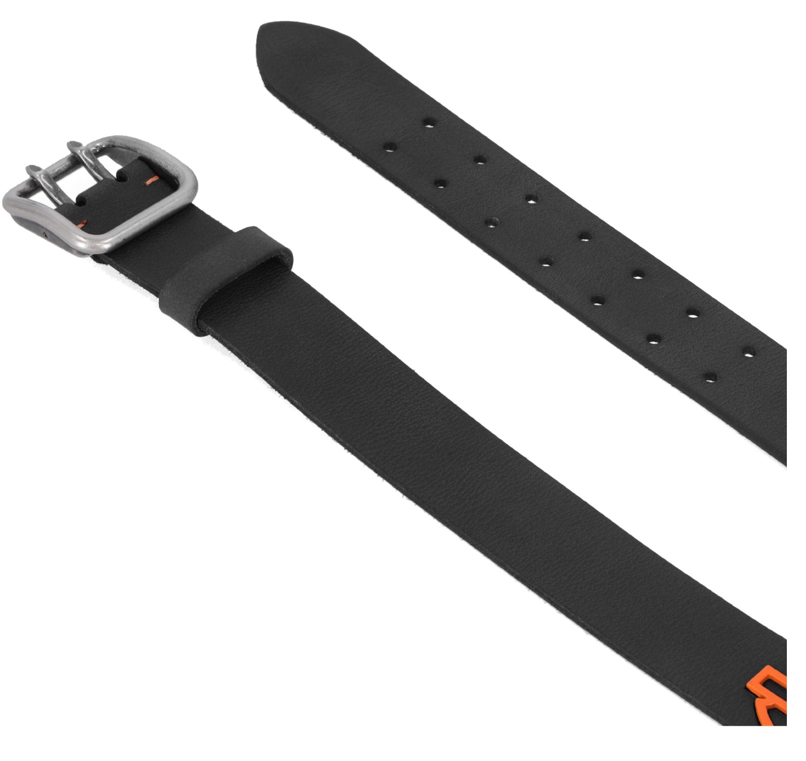 Harley-Davidson Men's Enamel Plaque Bar & Shield Logo Leather Belt - Black - Largest Selection of Harley-Davidson Products