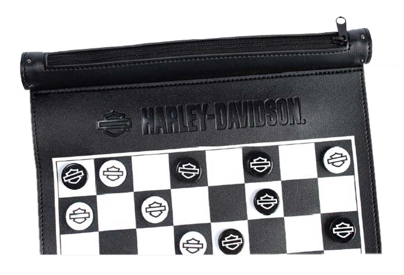 Harley-Davidson Free Shipping - Harley-Davidson Off Road Chess & Checkers Traveling Roll-up Game Set - Black - Free Shipping on many products plus Orders Over $99