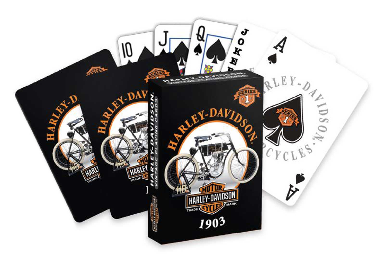 Harley-Davidson Vintage H-D Collection Plastic Playing Cards, Smooth Shuffle - Wisconsin Harley-Davidson