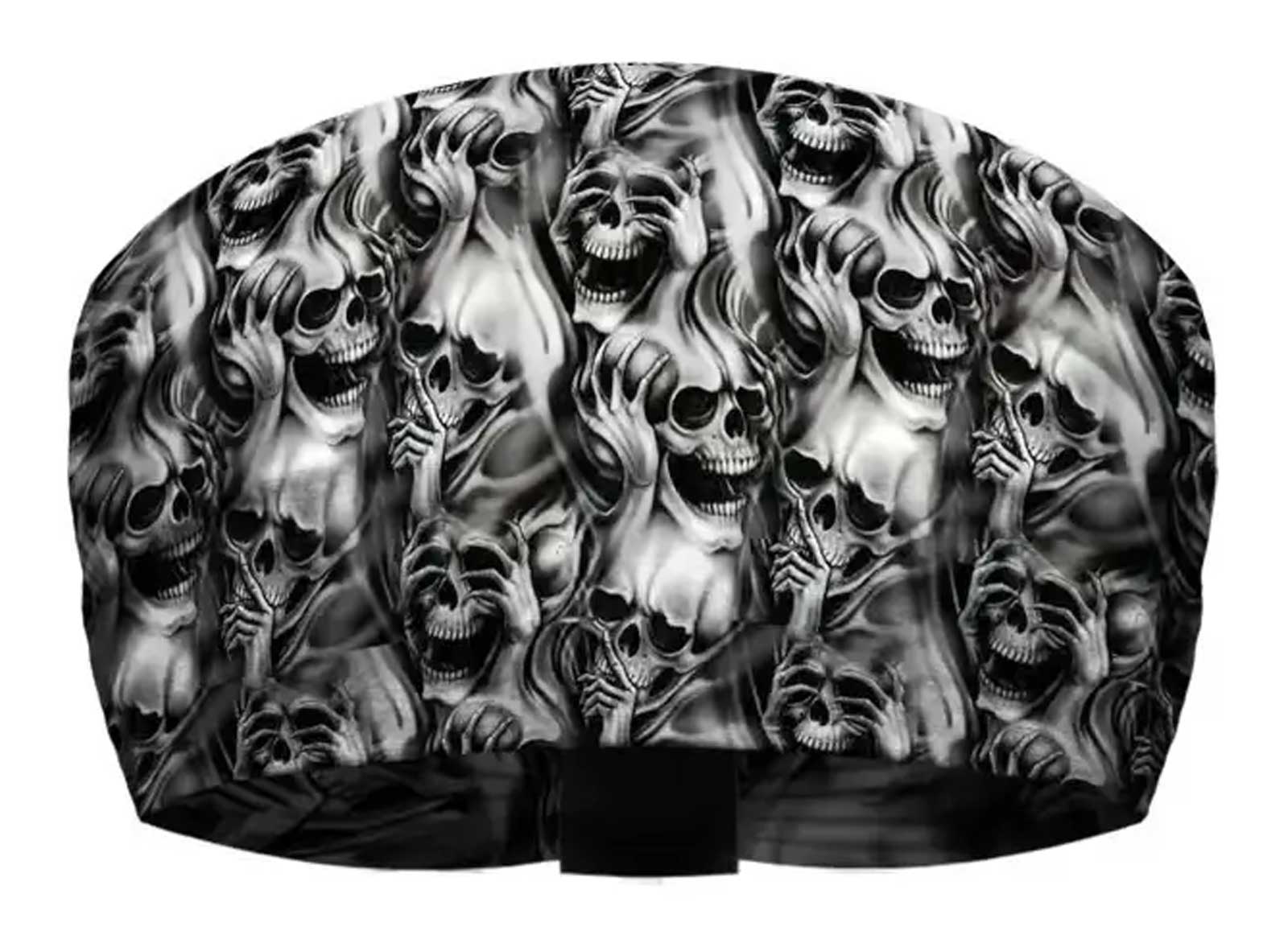 That's A Wrap Men's Allover Skulls Performance Knotty Band Headwrap, Black - Wisconsin Harley-Davidson