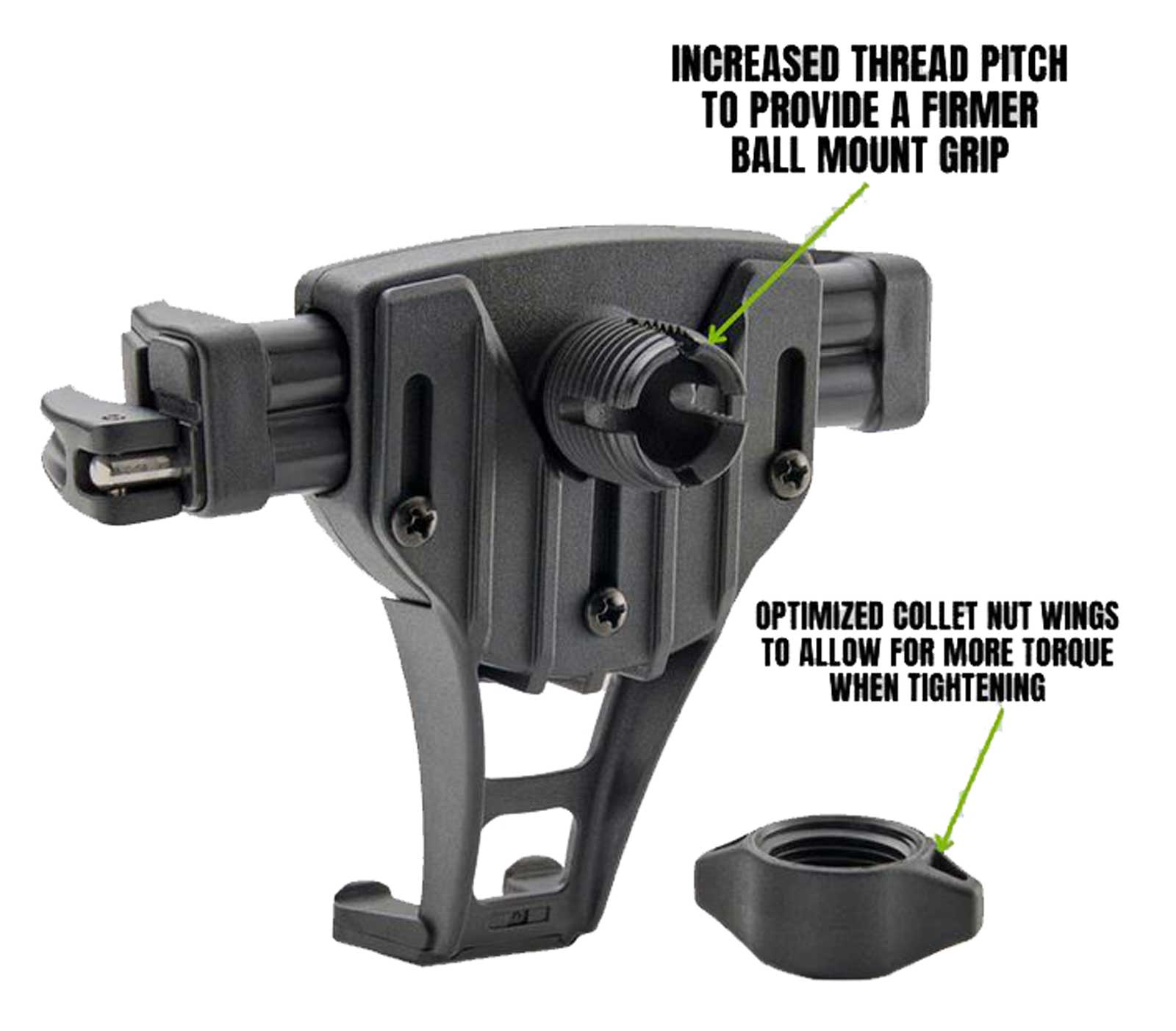 Ciro Constrictor Phone Holder w/ Offset Perch Mount, Universal Phone Fit - No Hassle Returns at Wisconsin Harley