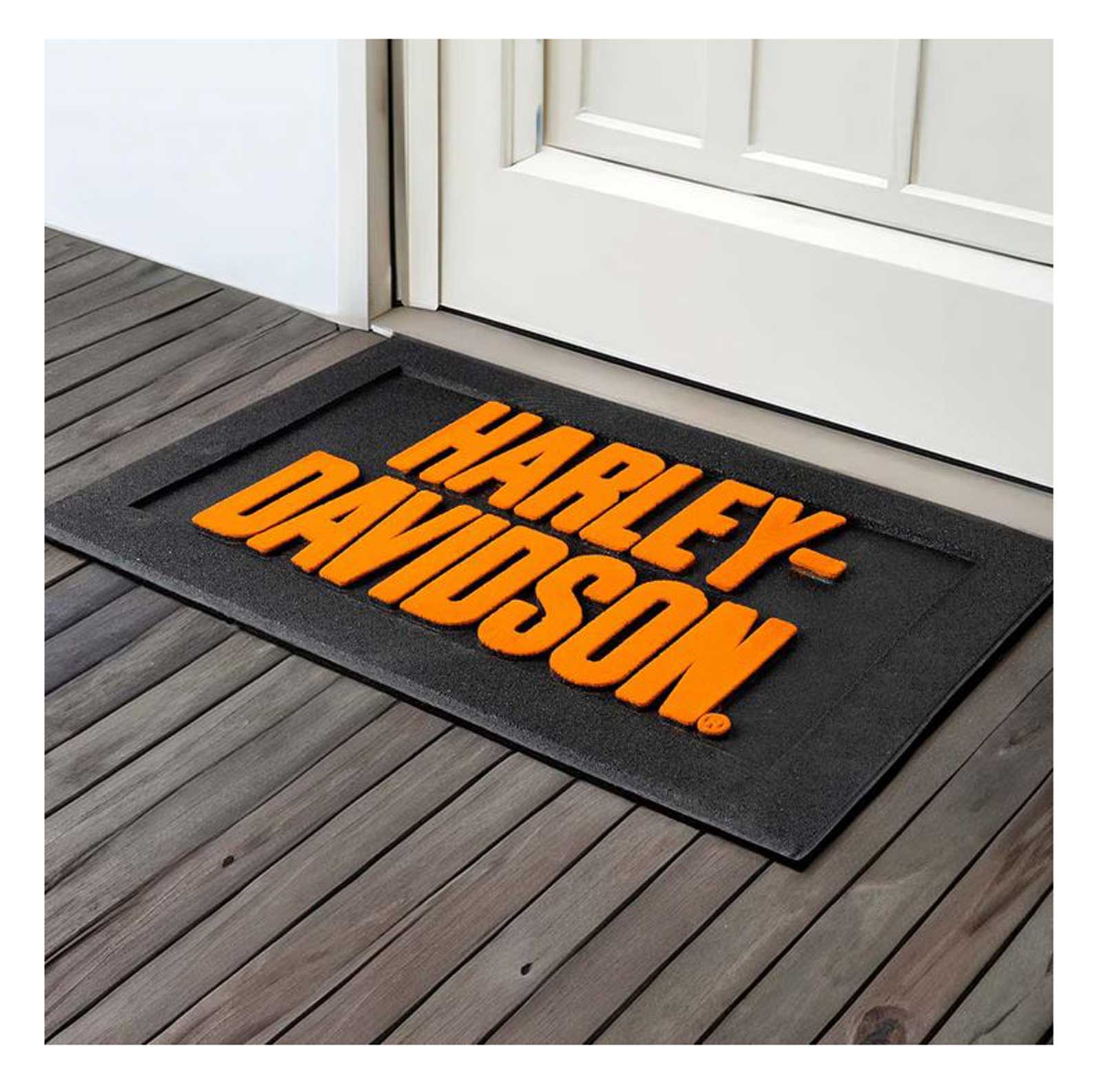 Harley-Davidson® Durable Rubber Entry Mat, Non-Slip w/ Flocked