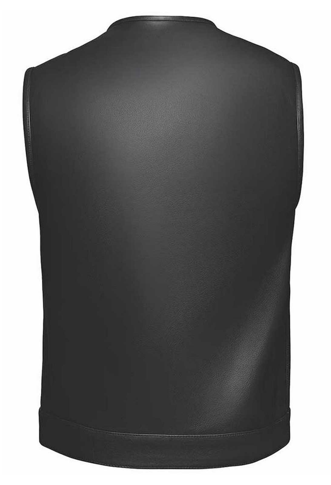 Harley-Davidson Free Shipping - Derringer Men's Lowcut Short Premium Motorcycle Biker Leather Club Vest, Black - Free Shipping on many products plus Orders Over $99