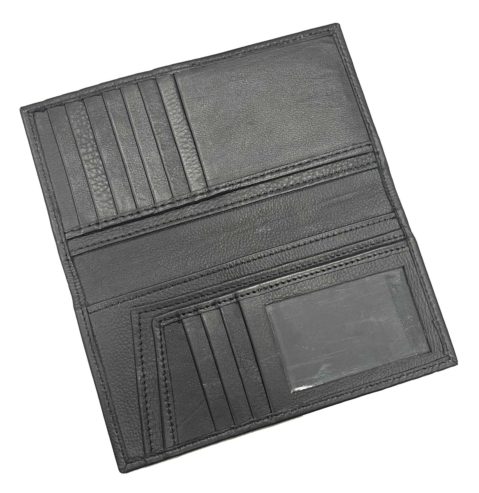 Harley-Davidson Free Shipping - Derringer Men's Premium Leather Classic Bi-Fold Wallet, Smooth Solid Black - Free Shipping on many products plus Orders Over $99
