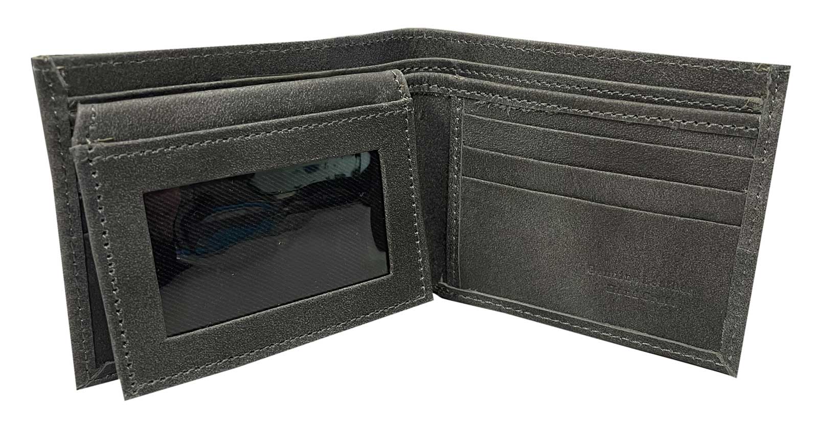 Harley-Davidson Free Shipping - Derringer Men's Premium Leather Classic Bi-Fold Wallet, Smooth Solid Gray - Free Shipping on many products plus Orders Over $99