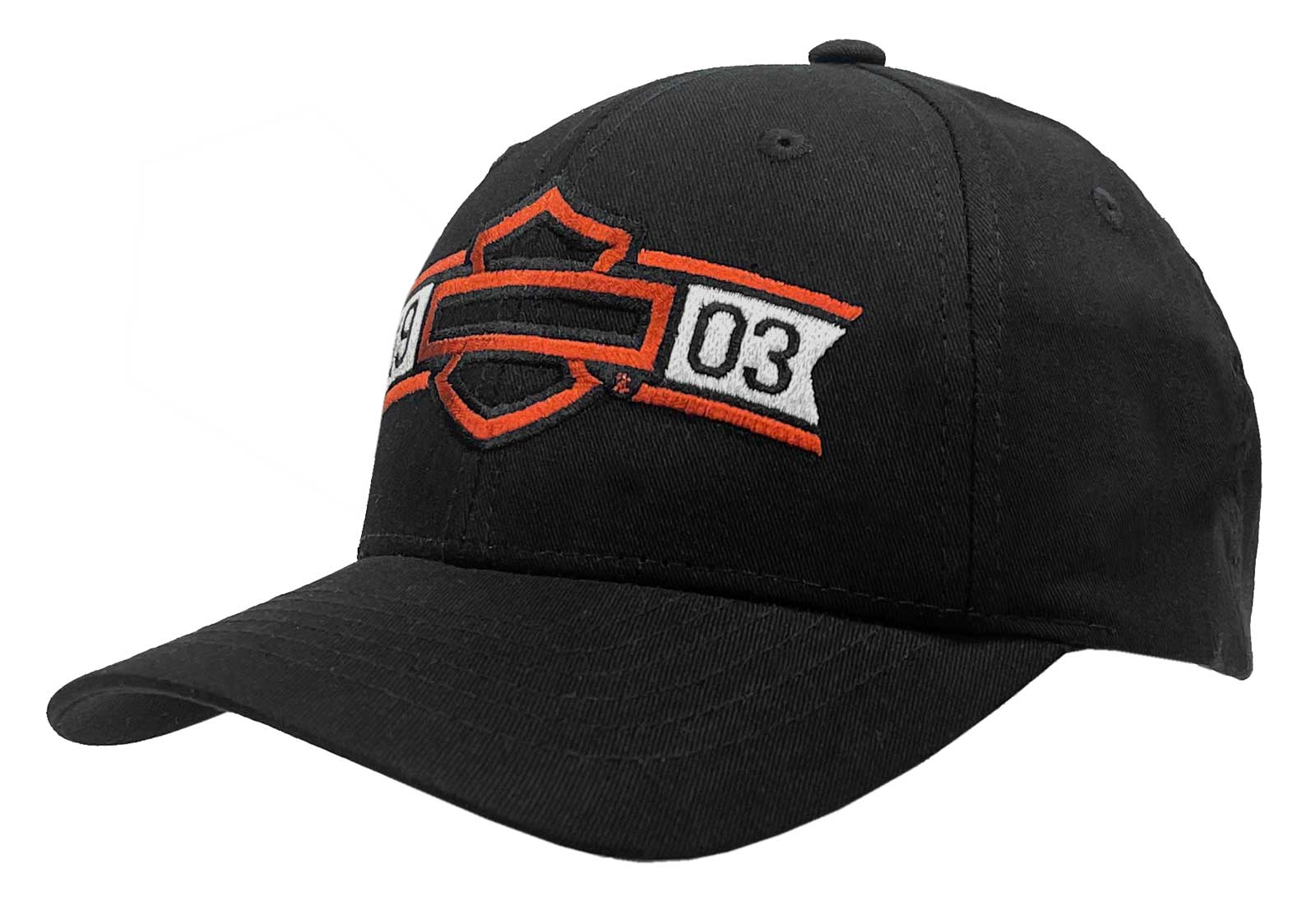 Harley-Davidson Men's Legacy Embroidered Adjustable Snapback Baseball Cap, Black - Wisconsin Harley-Davidson