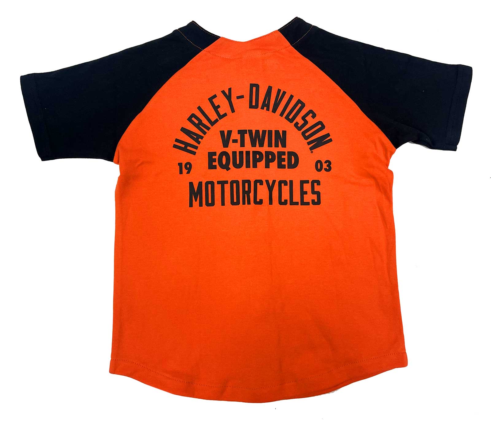 Harley-Davidson Free Shipping - Harley-Davidson Little Boys' H-D Striped Sleeve Baseball Toddler Tee, Orange - Free Shipping on many products plus Orders Over $99
