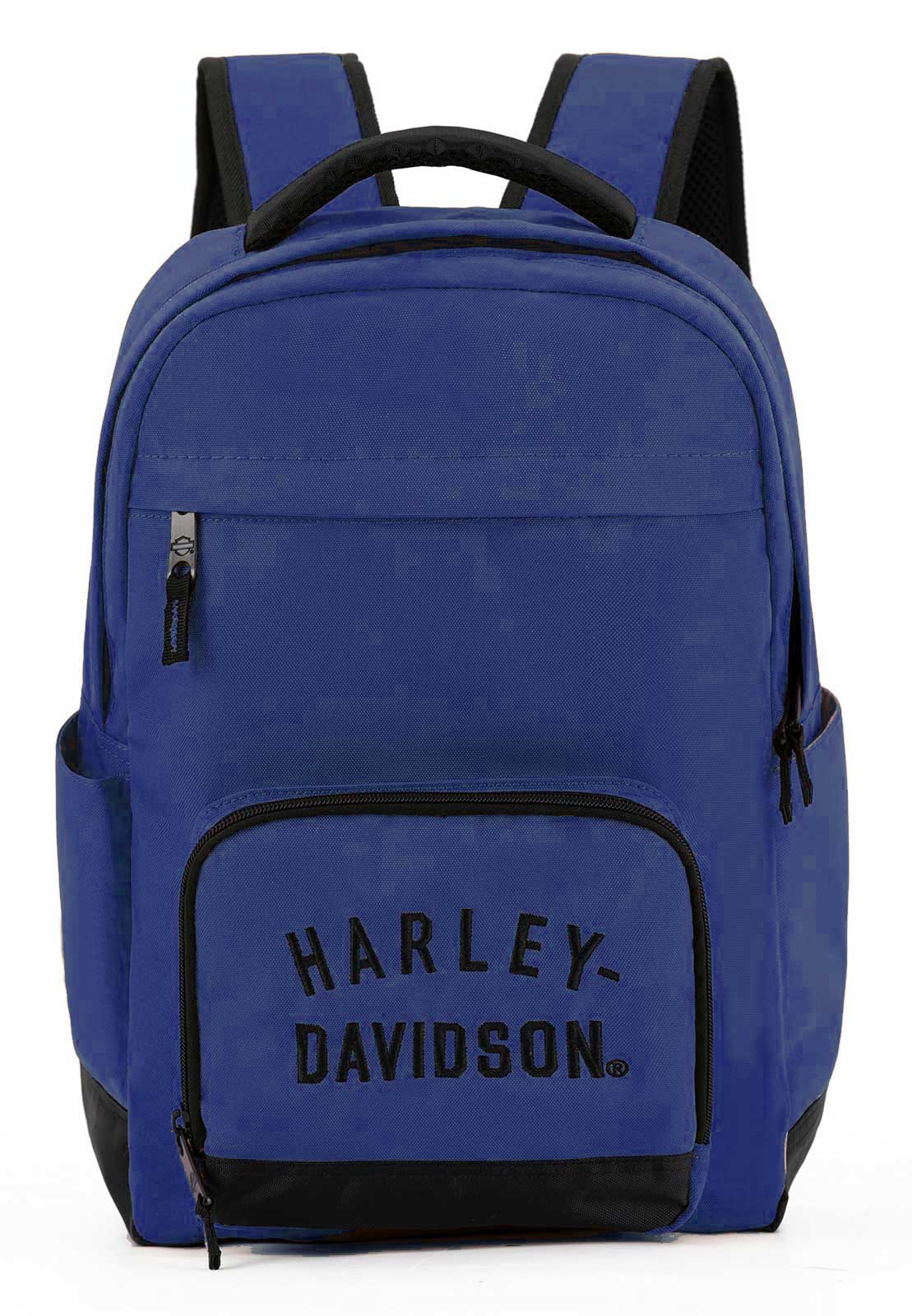 Harley-Davidson Rugged Twill Water-Resistant Polyester Backpack - Blue - Wisconsin Harley-Davidson