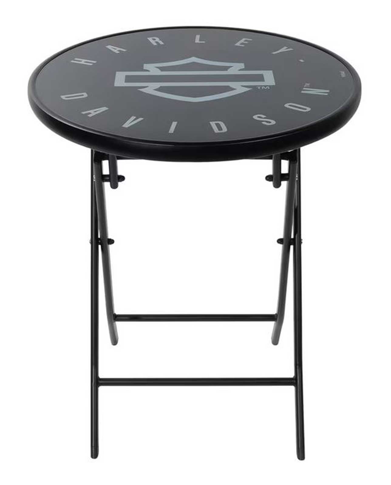 Harley-Davidson® Open Bar & Shield Folding Bistro Table & Chair