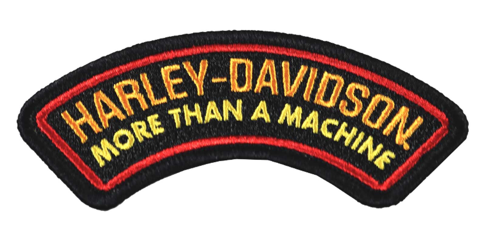 Harley-Davidson 4 in. More than a Machine Rocker Emblem Sew-On Patch, Black - Wisconsin Harley-Davidson
