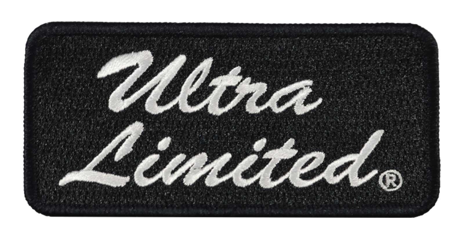 Harley-Davidson 4 in. Ultra Limited Embroidered Emblem Sew-On Patch, Black/White - Wisconsin Harley-Davidson