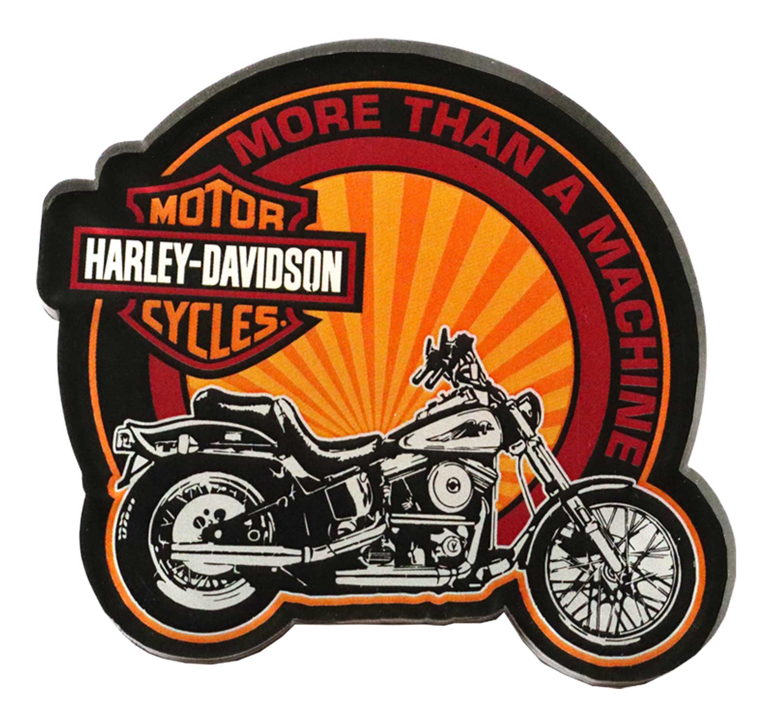 Harley-Davidson More than a Machine Hard Acrylic Magnet - 3 in. Black - Wisconsin Harley-Davidson