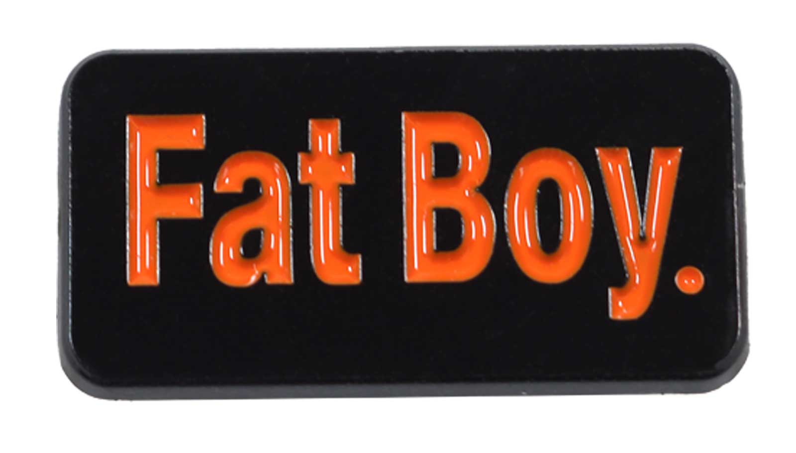 Harley-Davidson 1 in. Fat Boy Bike Model Metal Pin, Black & Orange Finish - Wisconsin Harley-Davidson