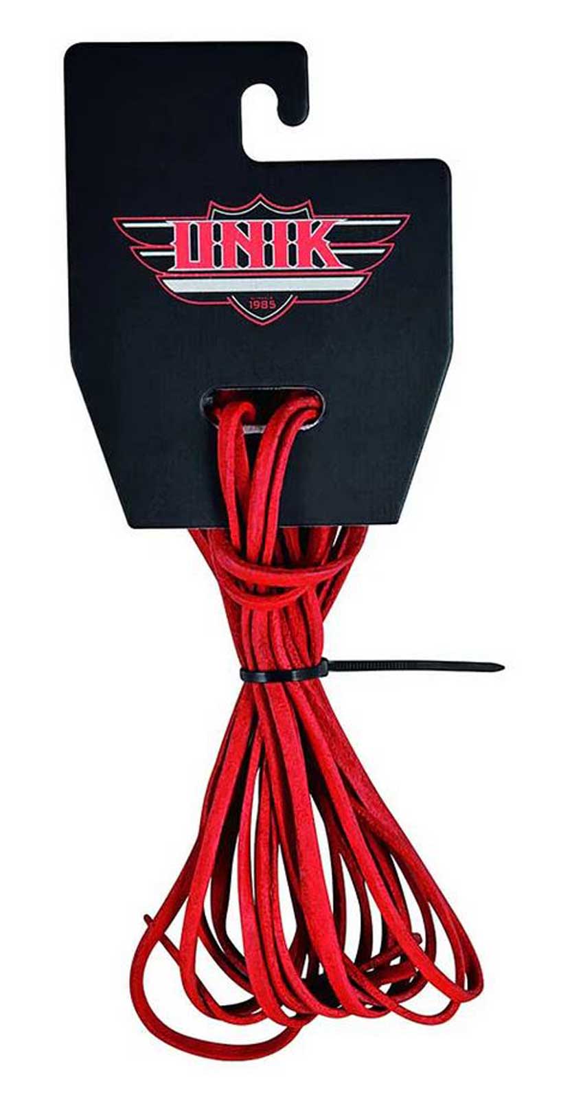 Derringer Premium Cowhide Leather Vest Laces, Durable & Flexible - Red - Wisconsin Harley-Davidson