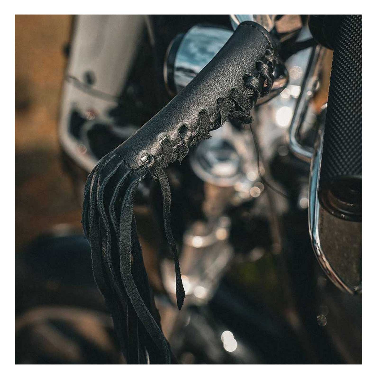 Derringer Premium Full-Grain Leather Lever Covers, Reduces Hand Fatigue - Black - Largest Selection of Harley-Davidson Products