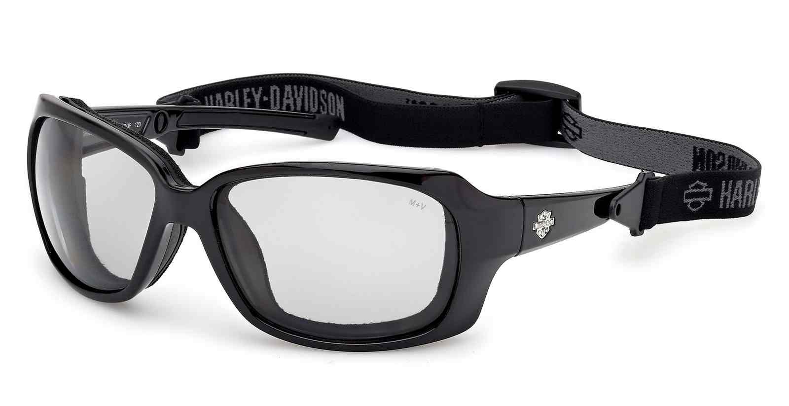 Harley-Davidson Women's Fire Bird Polarized Sunglasses w/ Headstrap, Shiny Black - Wisconsin Harley-Davidson