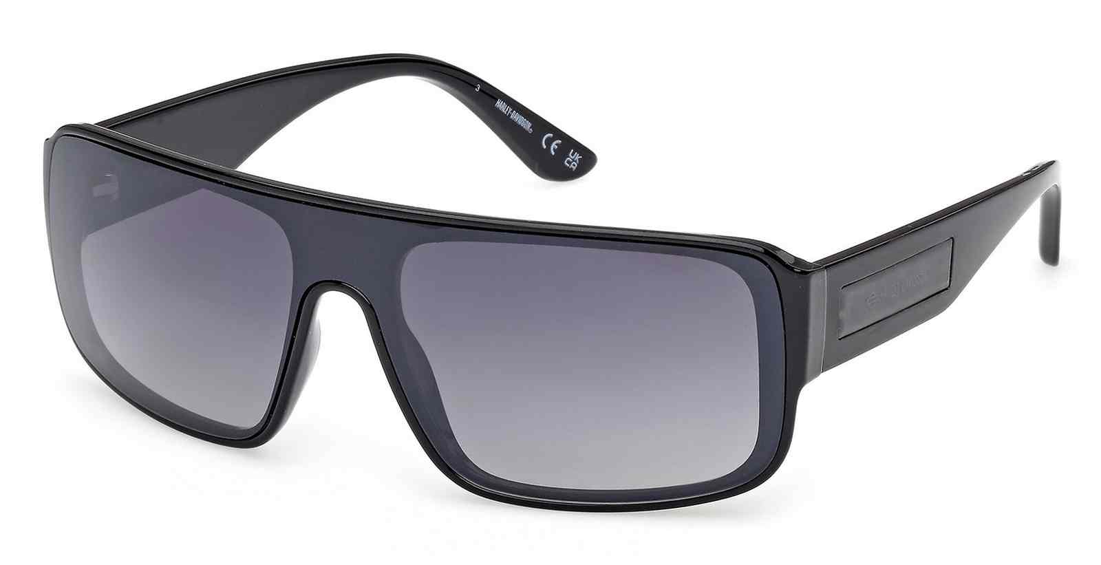 Harley-Davidson® Men's Fashion Shield Sunglasses, Black Frame