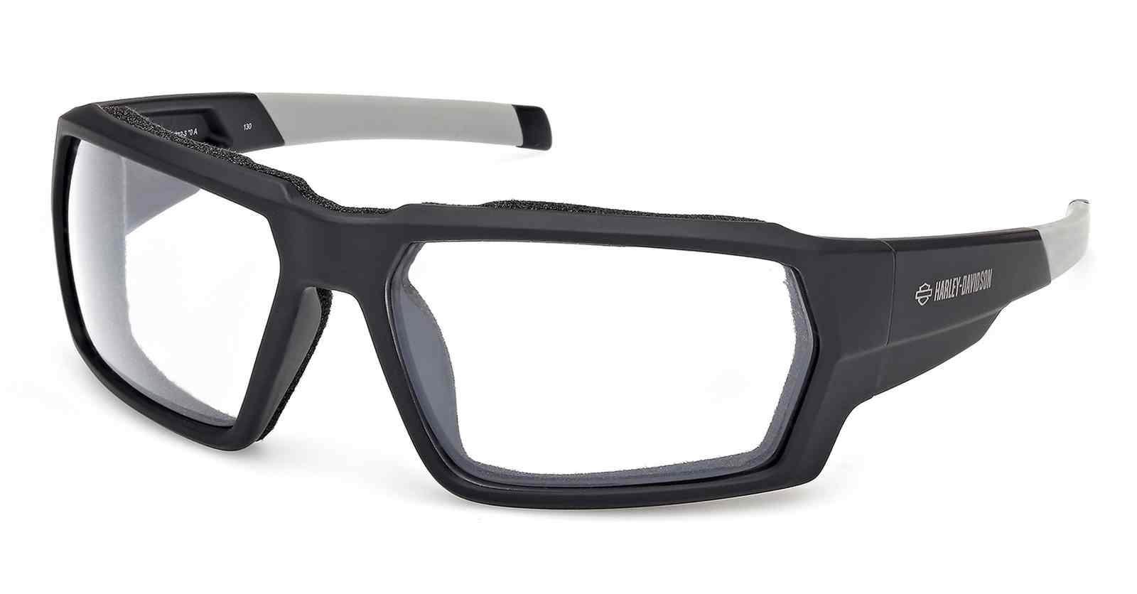 Harley-Davidson Men's Engineered Clear Lens Sunglasses, Matte Black Frame - Wisconsin Harley-Davidson