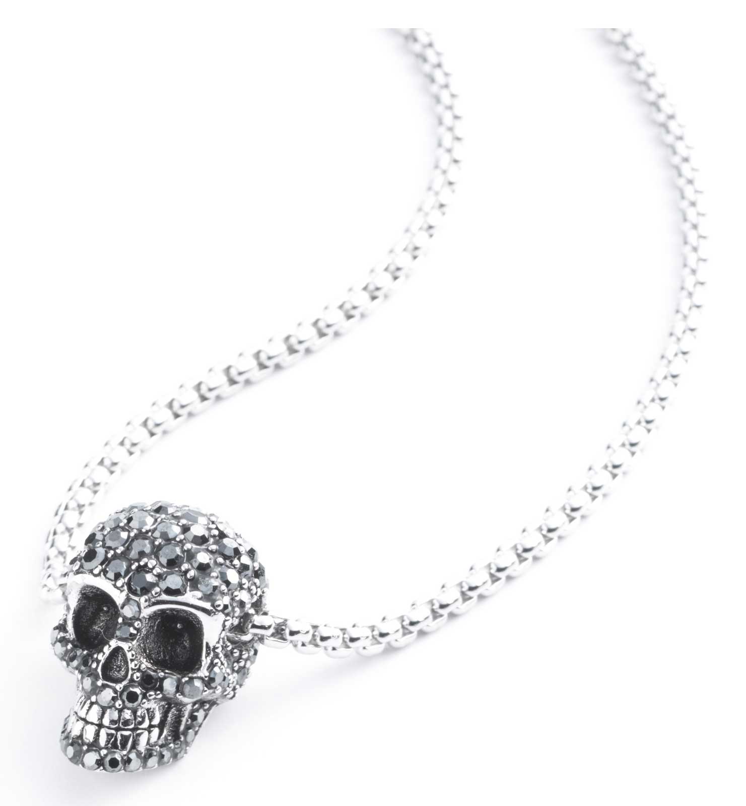 Harley-Davidson Free Shipping - Harley-Davidson Women's 16 in. Crystal Skull Pendant Necklace, Sterling Silver - Free Shipping on many products plus Orders Over $99
