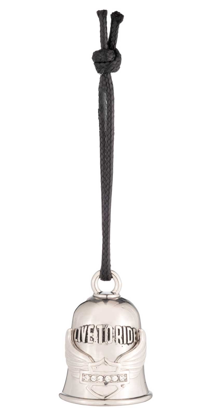 Harley-Davidson Bling Bar & Shield Winged Logo Ride Bell, Silver Finish - No Hassle Returns at Wisconsin Harley