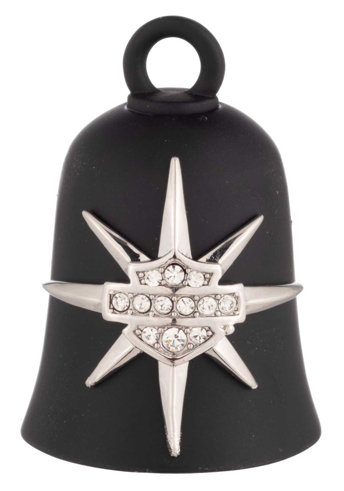 Harley-Davidson Bling Bar & Shield Star Logo Ride Bell, Black Finish - Wisconsin Harley-Davidson
