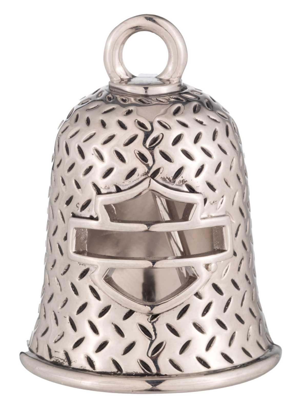 Harley-Davidson Cutout Bar & Shield Logo Ride Bell, Silver Finish - Wisconsin Harley-Davidson