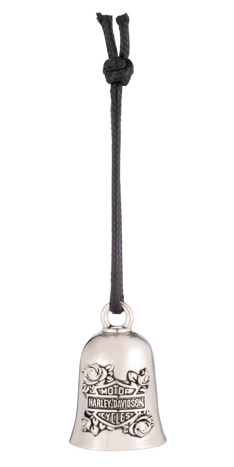 Harley-Davidson Bar & Shield Logo & Roses Ride Bell, Silver Finish - No Hassle Returns at Wisconsin Harley