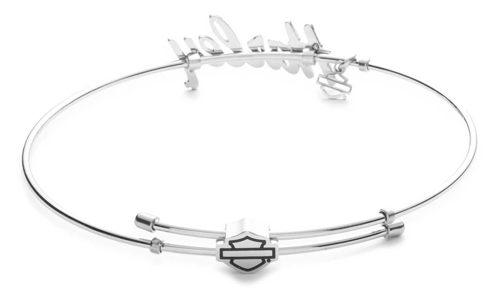 Harley-Davidson Free Shipping - Harley-Davidson Women's Harley Script Adjustable Bangle Bracelet, Silver - Free Shipping on many products plus Orders Over $99