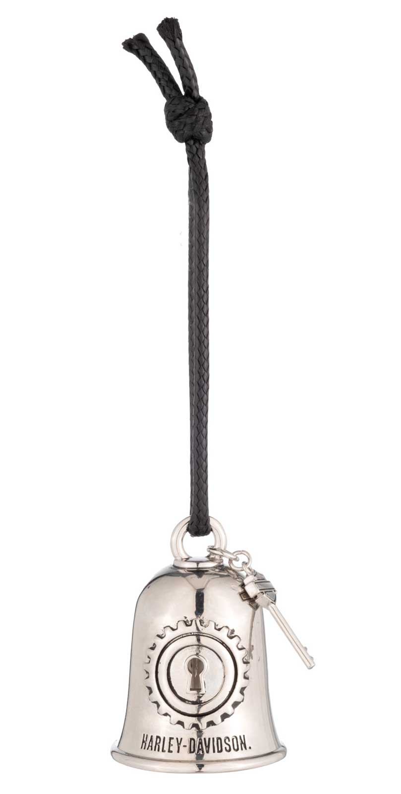 Harley-Davidson® Lock & Key Charm H-D Ride Bell, Silver Finish