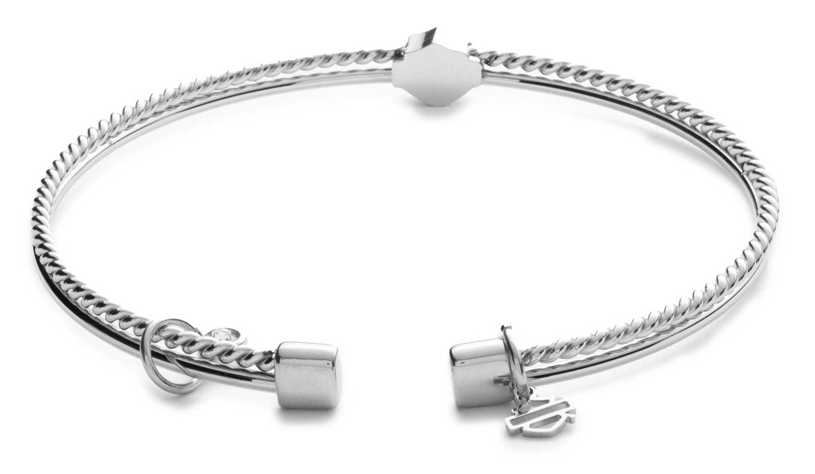 Harley-Davidson Free Shipping - Harley-Davidson Women's Bar & Shield Crystal Charm Cuff Bracelet, Steel - Free Shipping on many products plus Orders Over $99