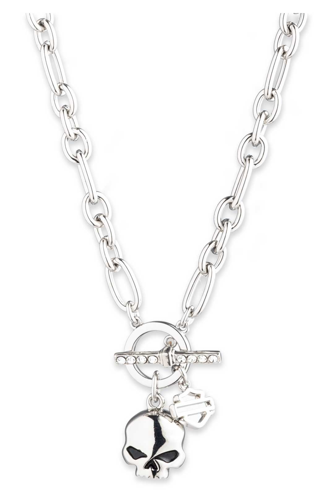 Harley-Davidson® Women's 16 in. Willie G Skull Toggle Necklace