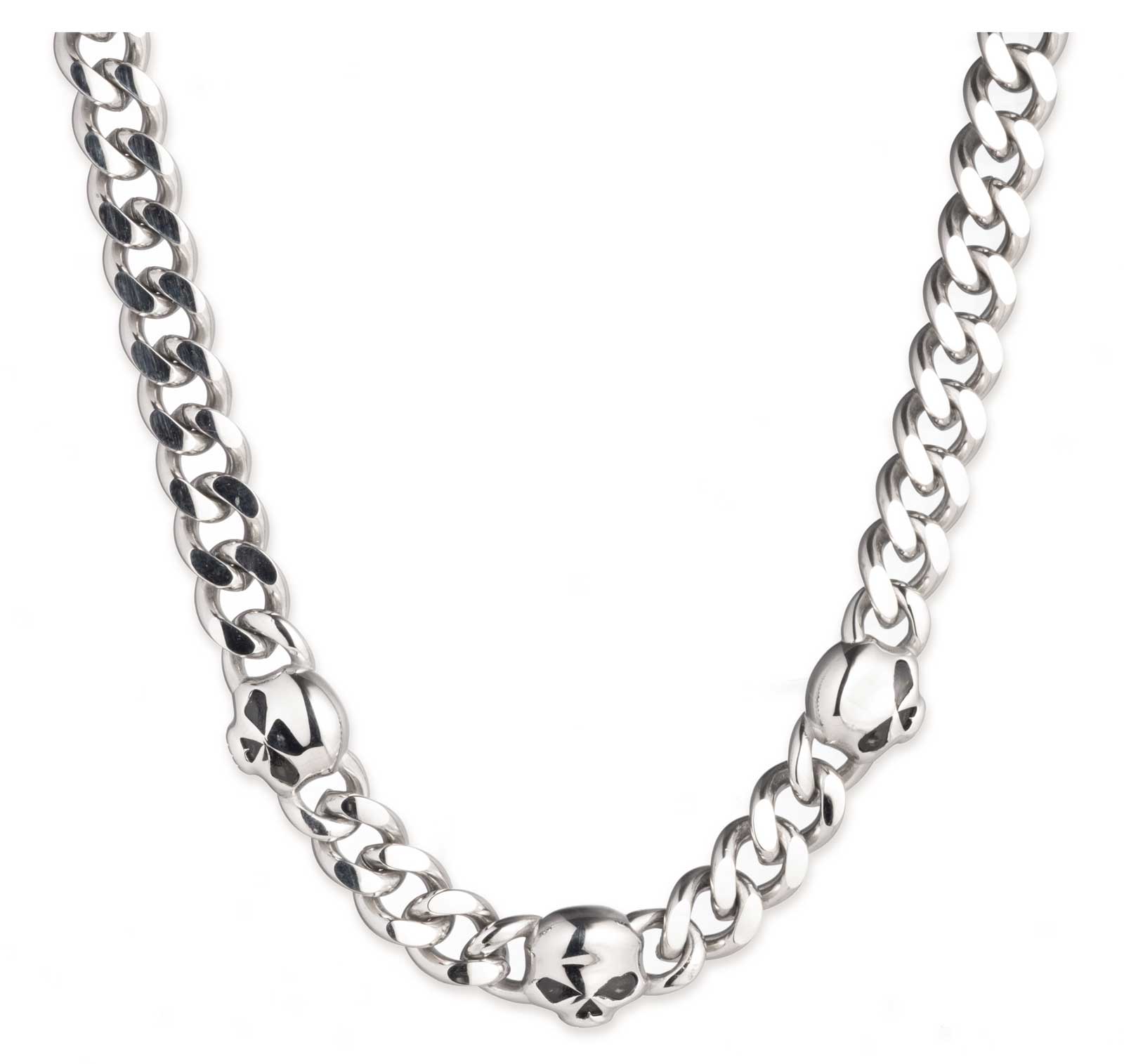Harley-Davidson® Men's 24 in. Willie G Skull Curb Chain Necklace