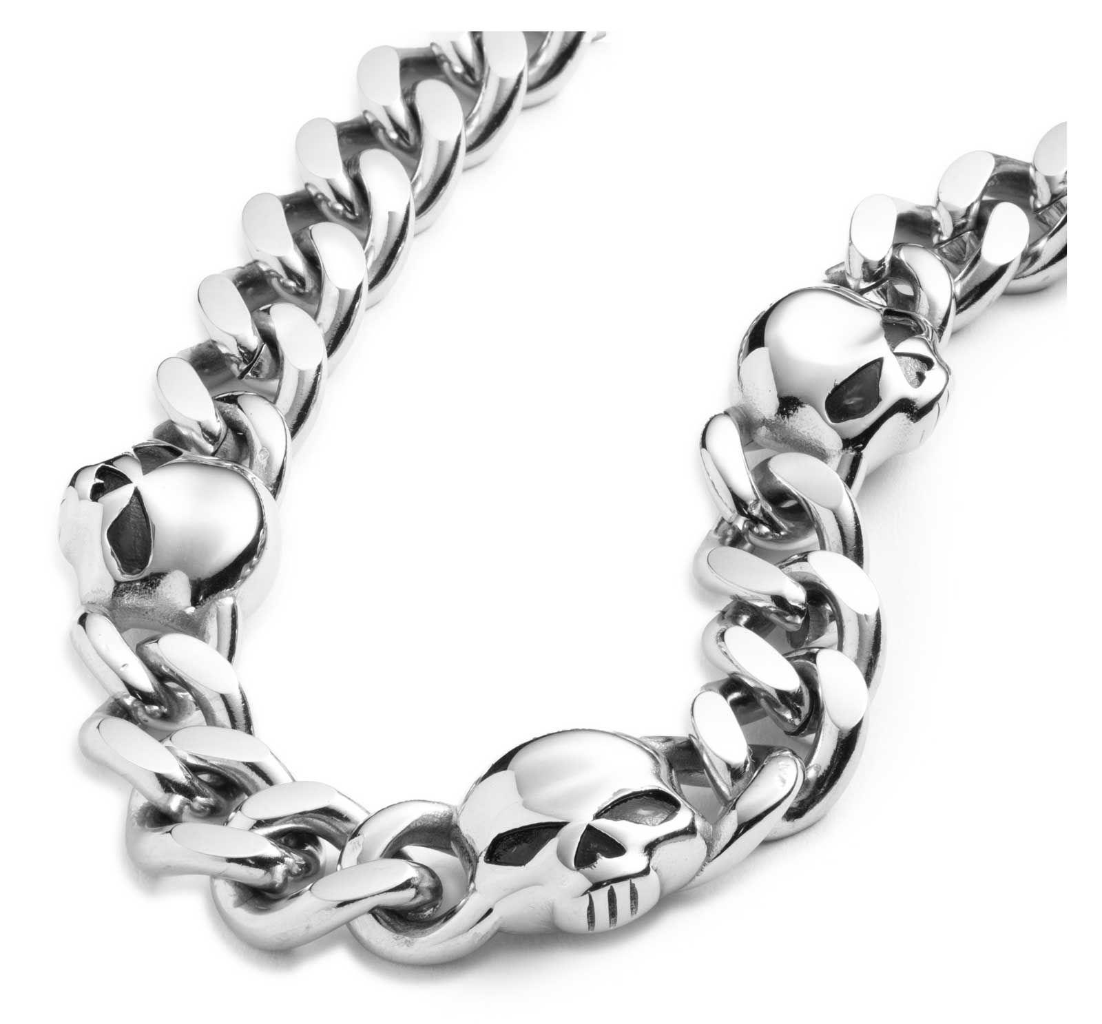 Harley-Davidson Free Shipping - Harley-Davidson Men's 24 in. Willie G Skull Curb Chain Necklace, Stainless Steel - Free Shipping on many products plus Orders Over $99