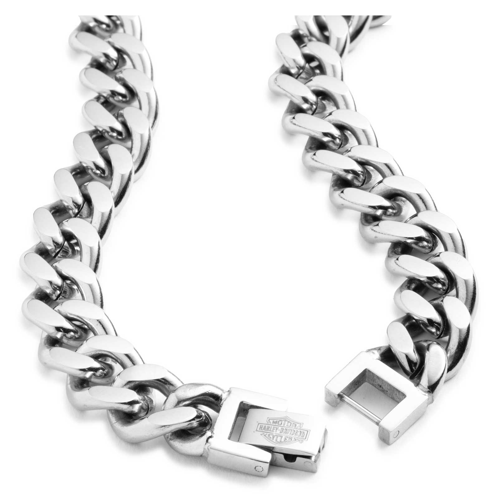 Harley-Davidson Men's 24 in. Willie G Skull Curb Chain Necklace, Stainless Steel - No Hassle Returns at Wisconsin Harley