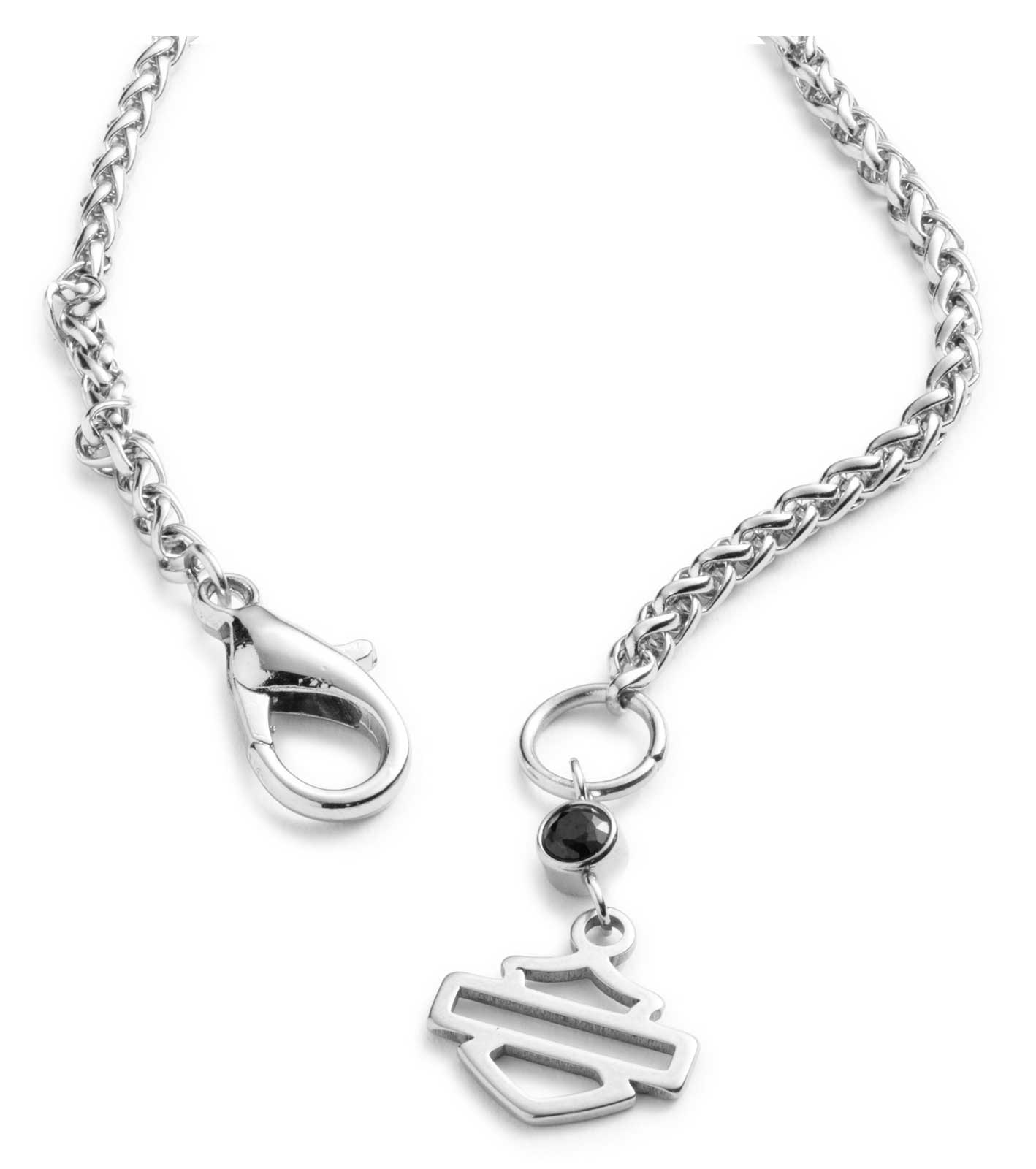 Harley-Davidson Men's 26 in. Round Willie G Skull Pendant Necklace, Steel - No Hassle Returns at Wisconsin Harley