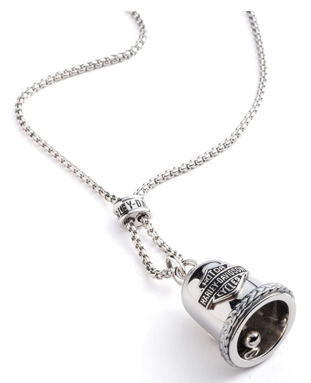 Harley-Davidson Free Shipping - Harley-Davidson Women's 22 in. Bar & Shield Braided Ride Bell Necklace, Silver - Free Shipping on many products plus Orders Over $99