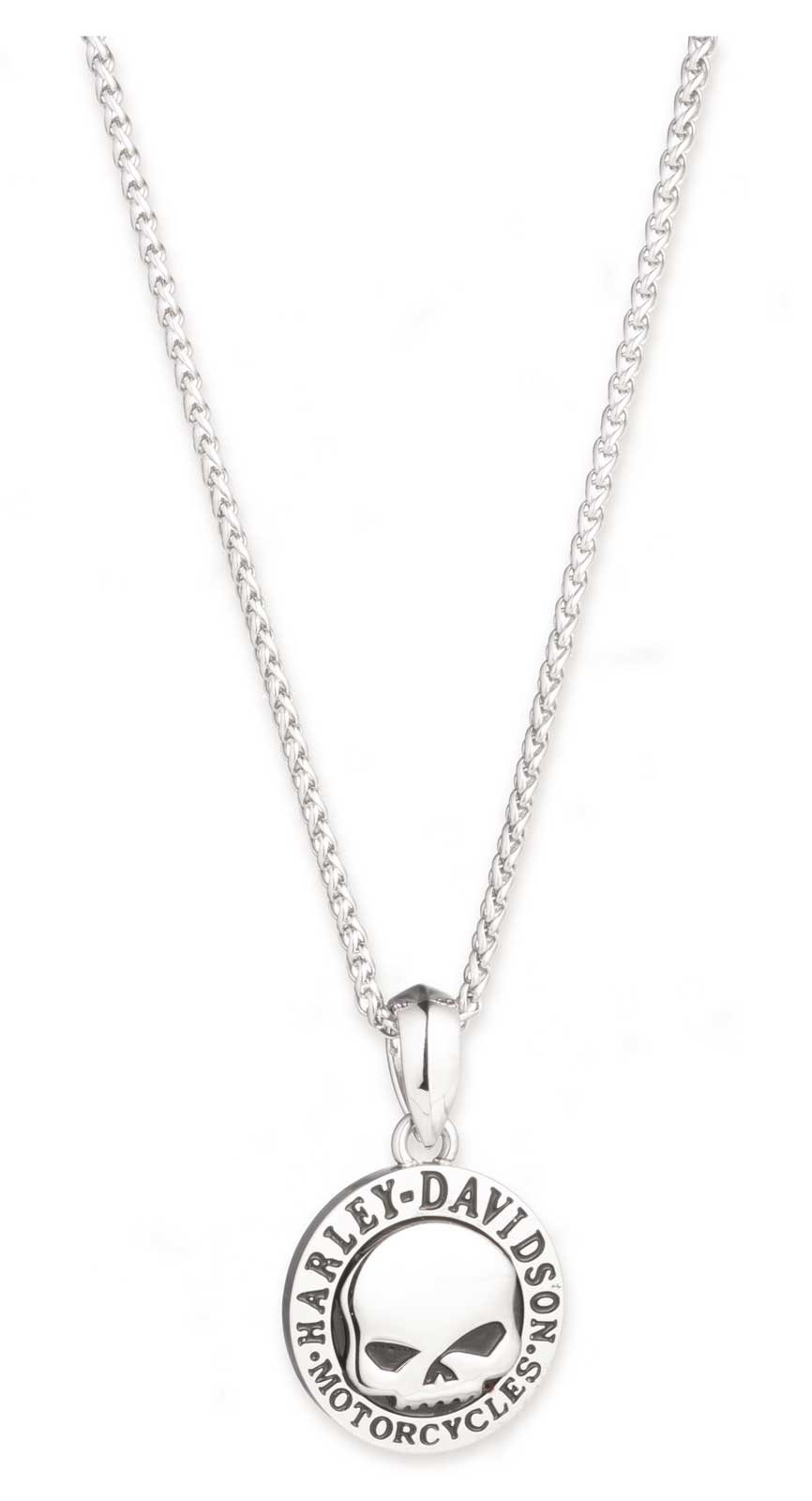 Harley-Davidson Men's 26 in. Willie G Skull Chain Necklace, Stainless Steel - Wisconsin Harley-Davidson