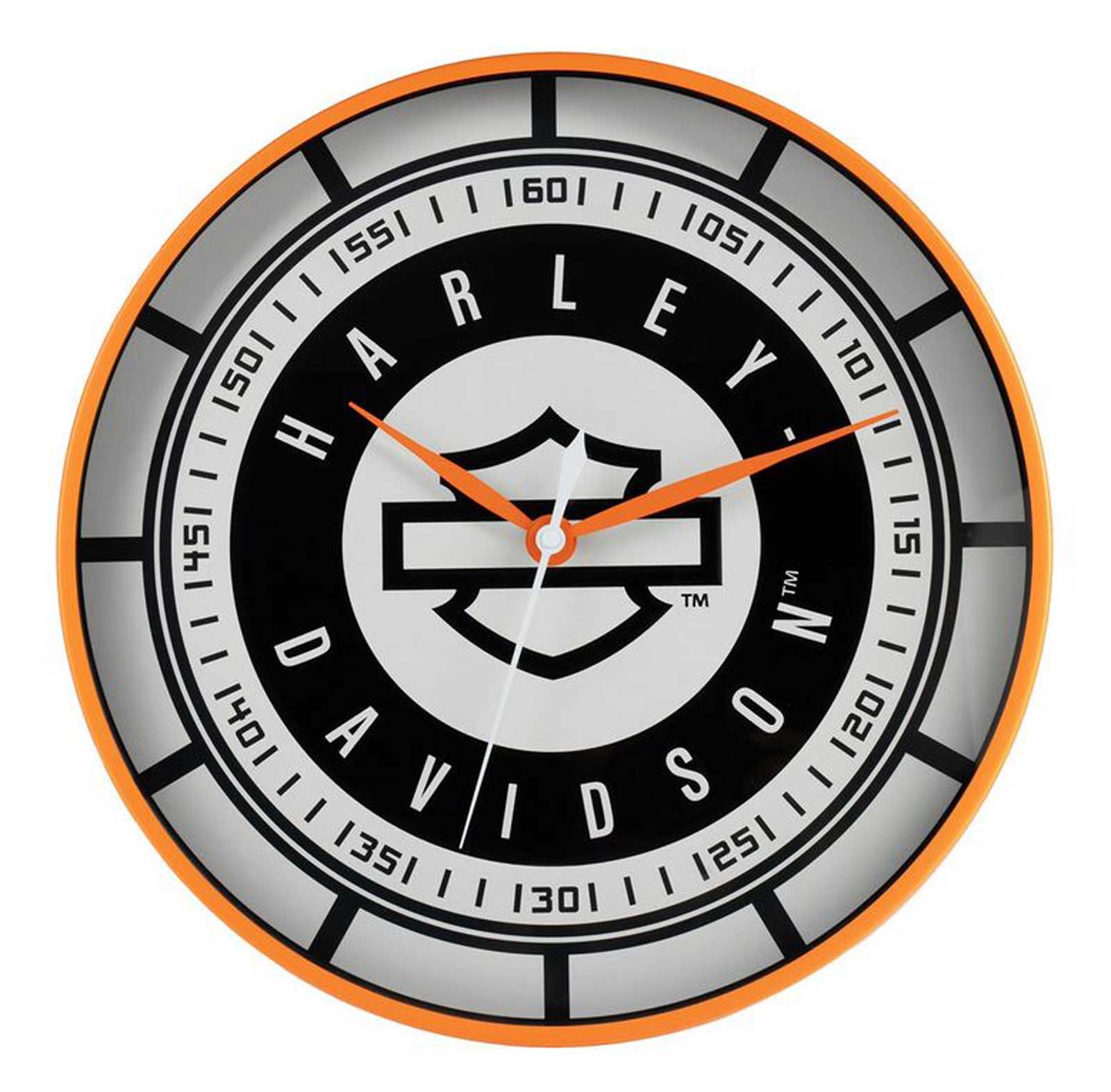 Harley-Davidson® Open Bar & Shield Logo Speedometer Metal Clock