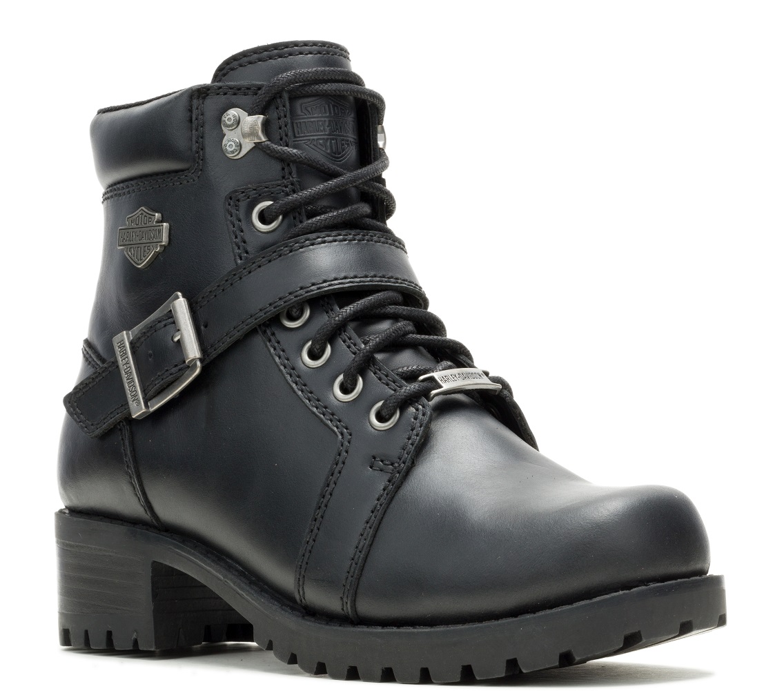 Harley-Davidson Women's Leyton 5.25-Inch Black Motorcycle Boots D84837 - Wisconsin Harley-Davidson