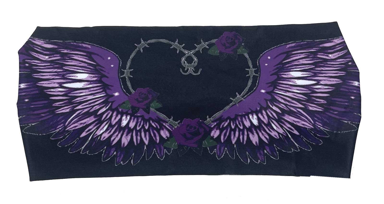 UNIK Ladies Purple Wing Moisture-Wicking Comfortable Headband - Black - Wisconsin Harley-Davidson