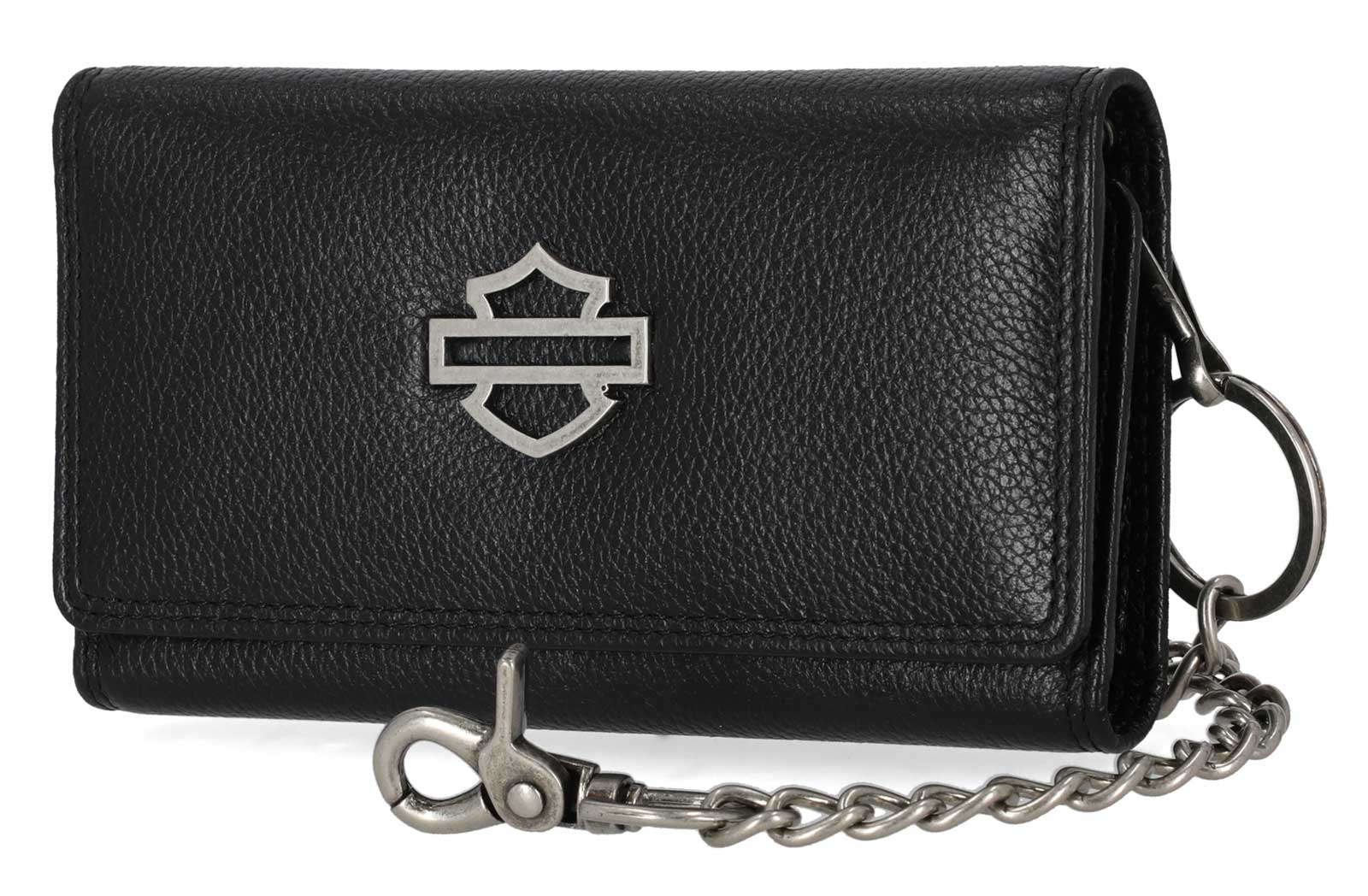 Harley-Davidson® Men's Open B&S Trucker Biker Chain Leather Wallet